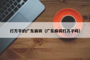 打万字的广东麻将（广东麻将打万子吗）